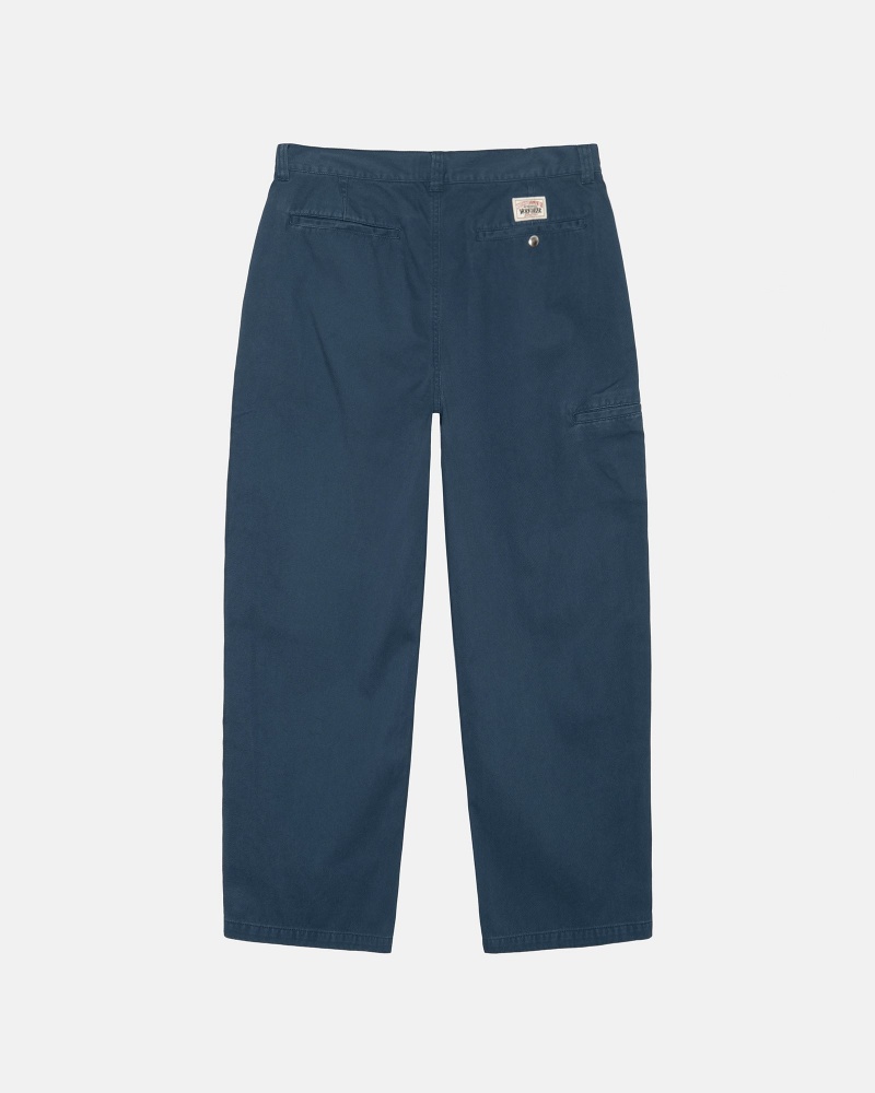 Stussy Workgear Twill Trousers Navy | 15762MWDJ