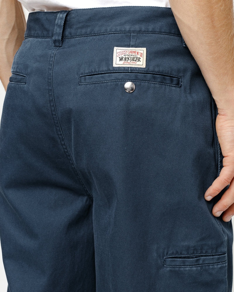 Stussy Workgear Twill Trousers Navy | 15762MWDJ